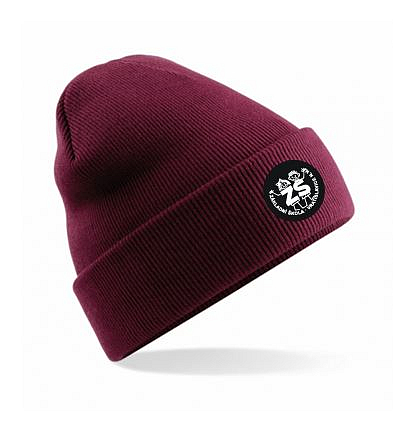 Čepice cuffed beanie s potiskem ZŠ Vratislavice červená