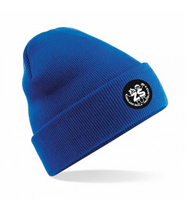 Čepice cuffed beanie s potiskem ZŠ Vratislavice modrá